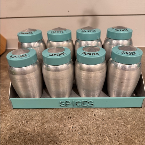Kromex | Kitchen | Vintage Turquoise Kromex Spice Rack | Poshmark